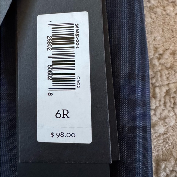 Banana Republic Ryan blue navy plaid wool trousers dress pants 6 new - Picture 6 of 13